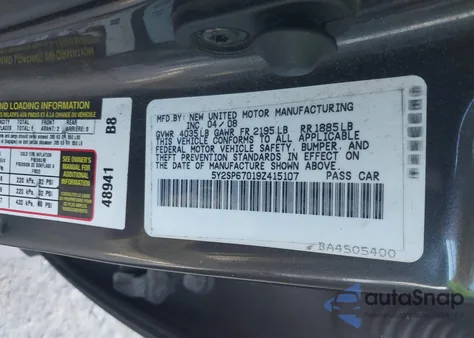 2009 Pontiac Vibe из США, поврежденный, VIN 5Y2SP67019Z415107